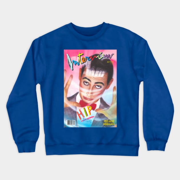 Pee Wee Interview Magazine 1987 Crewneck Sweatshirt by Pop Fan Shop